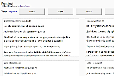 font test screenshot (Chromium Browser)